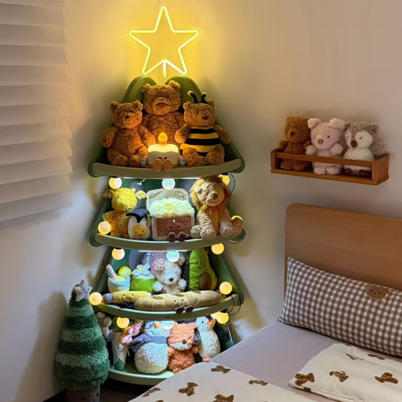 Christmas tree floor display stand, bookshelf, storage