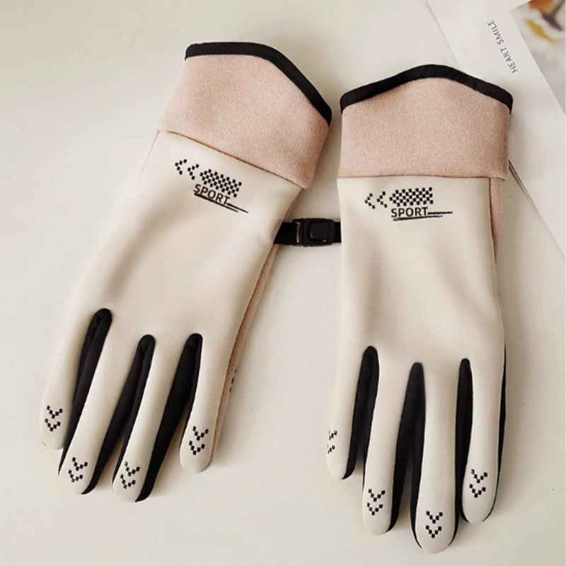 Gloves – winter warm gloves with lining and thickening, outdoor riding anti-slip and waterproof, touch screen compatible
