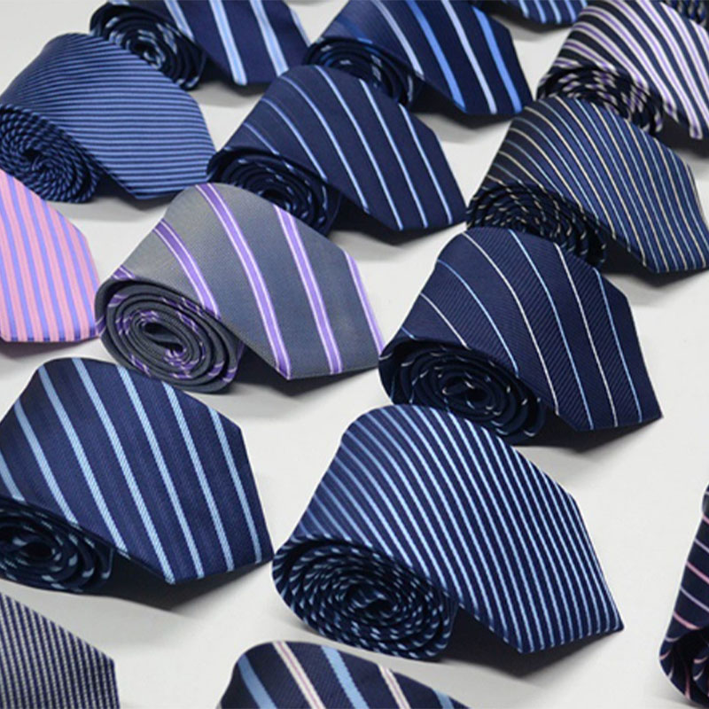 Men’s tie, high-end business casual striped jacquard black hand-made tie