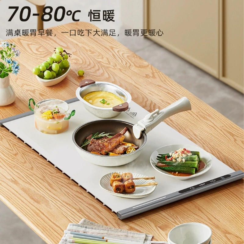 Foldable Silicone Electric Food Warmer Mat, Adjustable Temperature Heating Tray