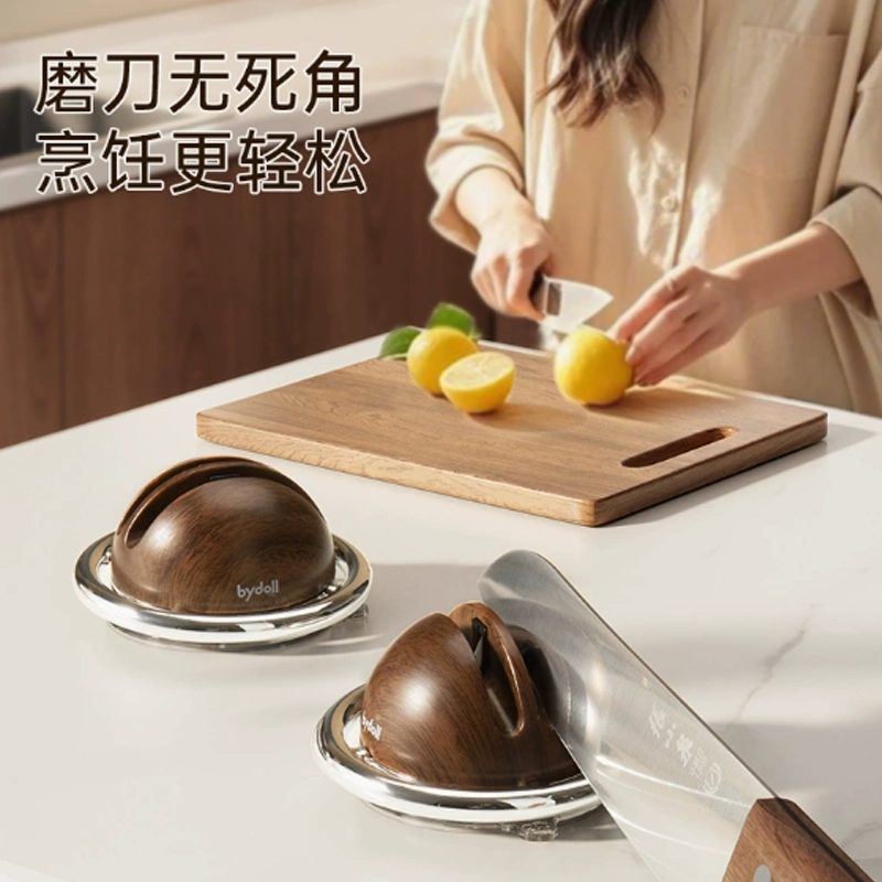Suction Cup Knife Sharpener, Portable V-Shaped Sharpener with Coarse