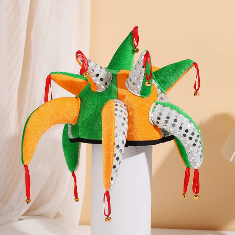 Tentacle Bell Clown Hat, Party Performance Costume Prop