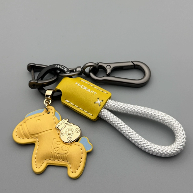 Lucky Horse Leather Keychain