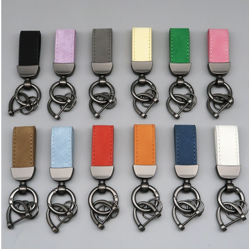 Suede PU Leather Car Key Chain