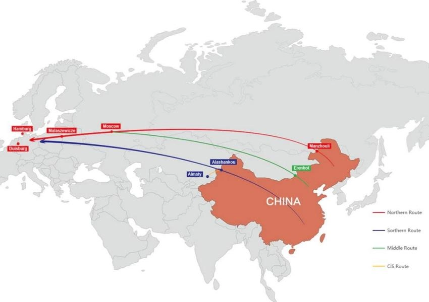 China to Russia Shipping Time by Rail, Truck, Air, and Sea