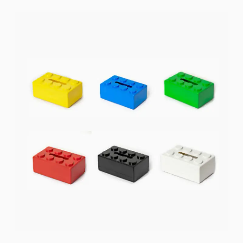 Creative Building Block Tissue Box, High-Appearance Multifunctional Household Napkin Storage Box for Living Room Desktop