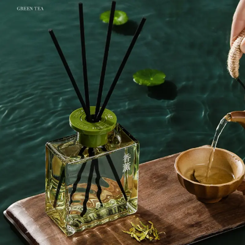 Water Wave Reed Diffuser, Long Lasting Fragrance Scented Oil Diffuser, Home Decor Fragrance for Living Room Bedroom, Flameless Aroma Diffuser 200ml